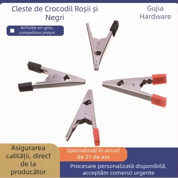 Clip crocodil pentru alimentare - contact structural cu conector cu manșon filet, model GJMG-20170805