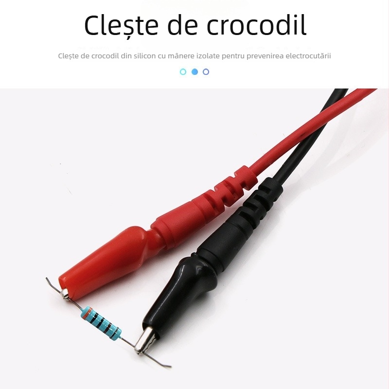 Set de fire de test pentru multimetru 16‑în‑1 cu conector banana, cablu de test combinat, model 2020032510, construcție metal + adeziv
