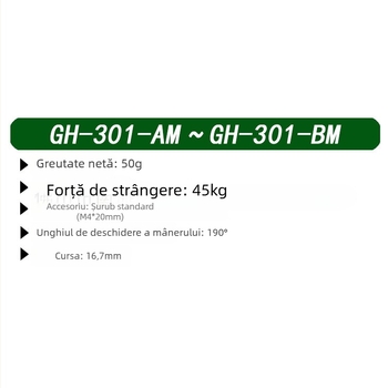 GH-301AM Clema push-pull îngroșată pentru fixture de testare; Gao dehua; Tip clemă: alte dispozitive de fixare; Material: oțel cu carbon înalt; Aplicație: rack de testare