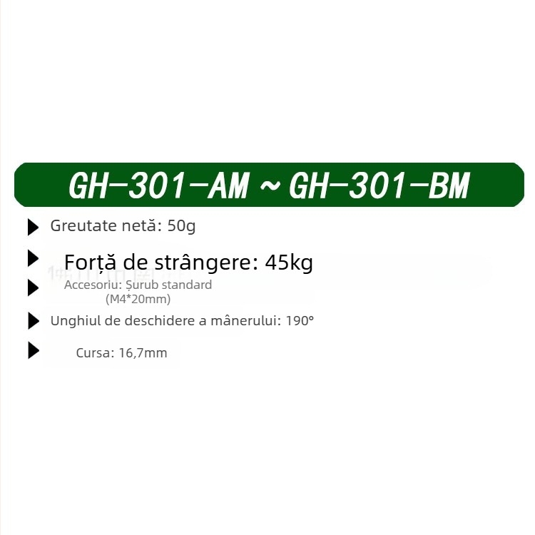 GH-301AM Clema push-pull îngroșată pentru fixture de testare; Gao dehua; Tip clemă: alte dispozitive de fixare; Material: oțel cu carbon înalt; Aplicație: rack de testare