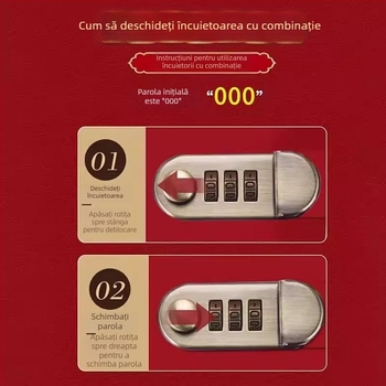 Carte de păstrare a banilor cu lacăt de parolă - capacitate mare, foi detașabile