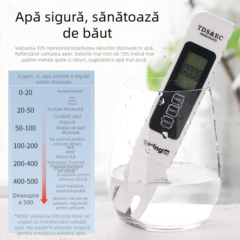 MIUS tester TDS trei în unu pentru calitatea apei în acvariu