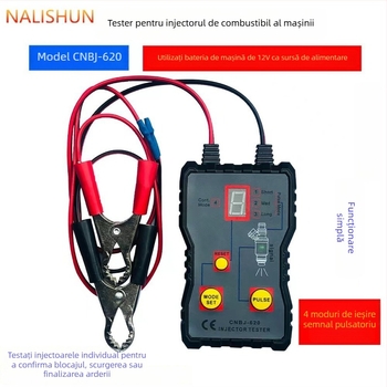 Tester injectoare combustibil auto EM620 — material ABS, 162 g