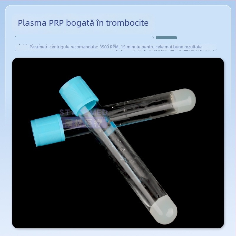 Tub PRP pentru separarea serului, tub steril medical pentru centrifugare, pentru recoltare sânge, capacitate 8 ml, Huabo