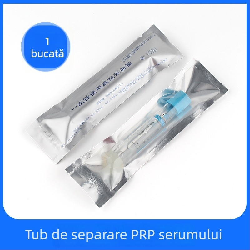 Tub PRP pentru separarea serului, tub steril medical pentru centrifugare, pentru recoltare sânge, capacitate 8 ml, Huabo
