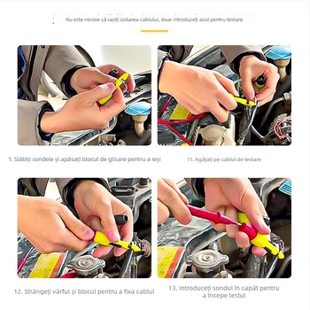 Musen Hall sondă de perforare pentru circuite auto, pentru fire izolate, pin de test pentru multimetru, unealtă de reparații