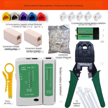 Set de unelte pentru testarea cablurilor de rețea — impermeabil, din oțel special, pentru studenți în rețea și utilizare acasă