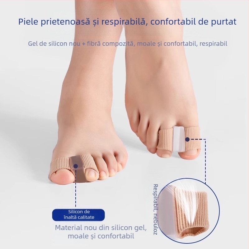 Inel corector pentru Hallux Valgus, separator din cauciuc pentru degetul mare