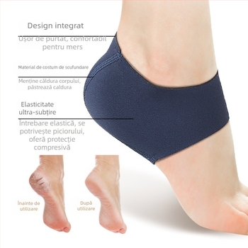 Manșetă unisex pentru călcâi – șosete calde pentru toate anotimpurile, protecție împotriva crăpării pielii și uzurii, absorbție a șocurilor; material: țesătură stretch, SBR, țesătură T