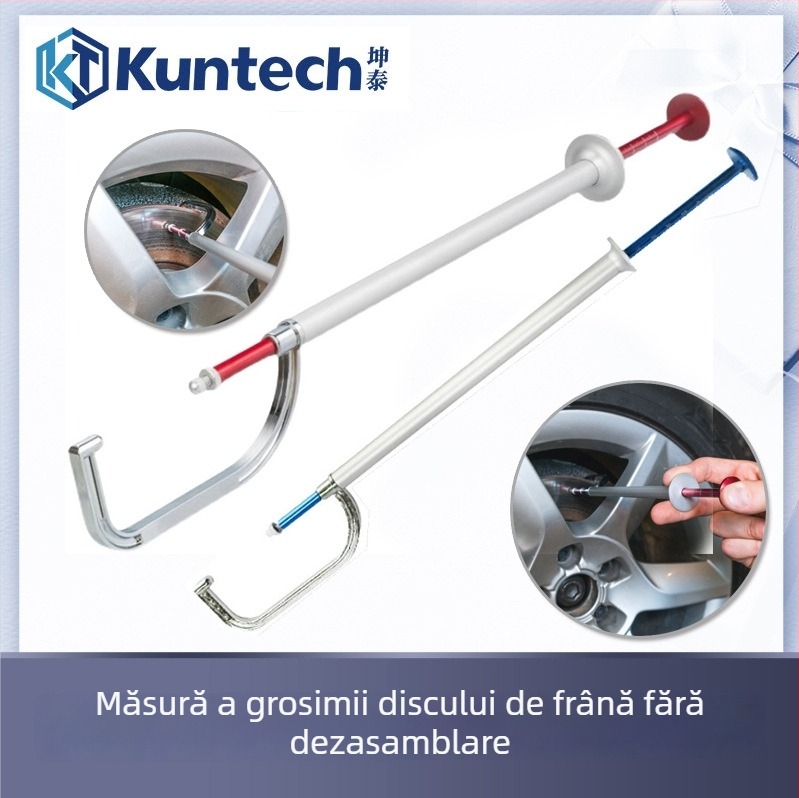 Calibru digital de grosime a discului de frână, fără demontare, cu afișaj digital și stilou de testare a uzurii plăcuțelor