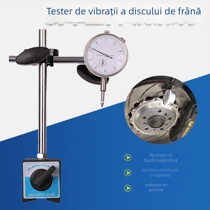 Calibru digital de grosime a discului de frână, fără demontare, cu afișaj digital și stilou de testare a uzurii plăcuțelor