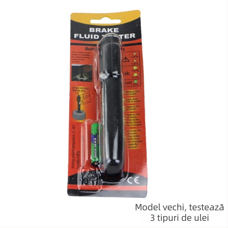 Calibru digital de grosime a discului de frână, fără demontare, cu afișaj digital și stilou de testare a uzurii plăcuțelor