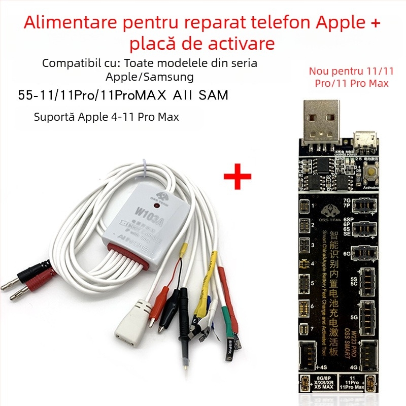 Versiune îmbunătățită linie de alimentare și activare a plăcii de încărcare Apple – pentru reparații și testări ale telefoanelor mobile