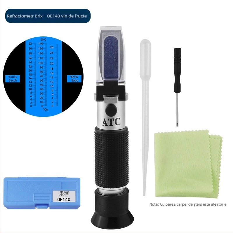 Tester 3 în 1 pentru salinitate, alcool și zahăr; testare vin și bere; detector de gravitate specifică a urinei