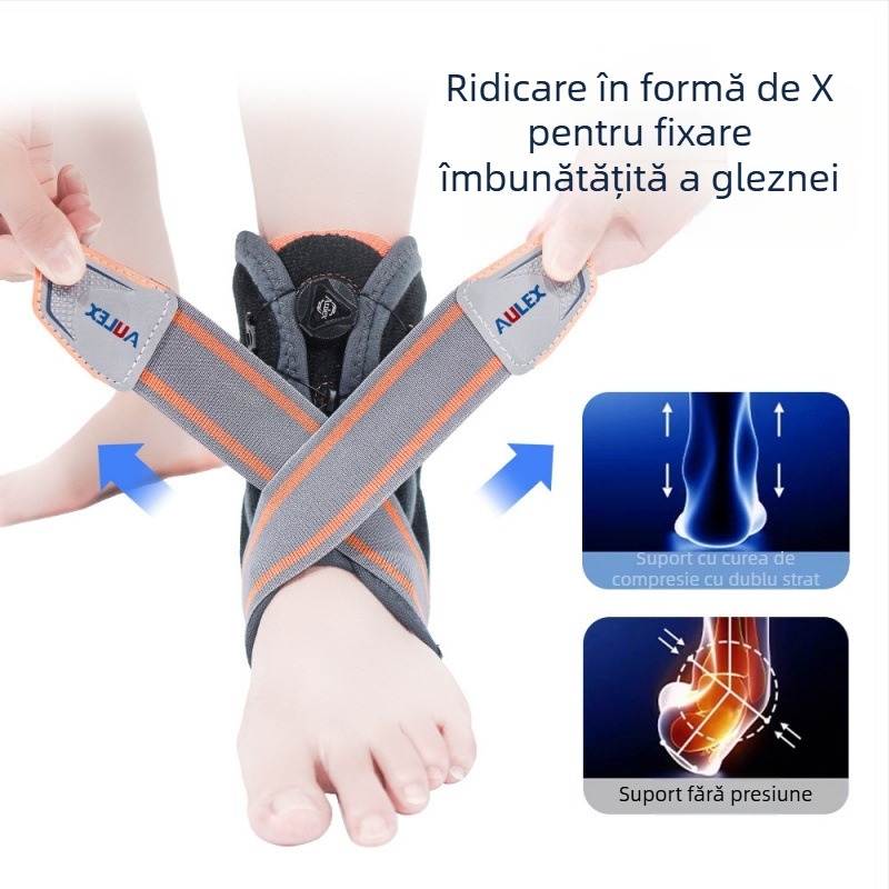 Orteză de gleznă, fibră de poliester, potrivire universală, pentru baschet
