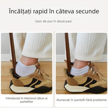 Cioc pantofi magnetic cu mâner lung, model shoe horn, cod XAGK6ENY, stil zilnic, utilizare pe toate sezoanele