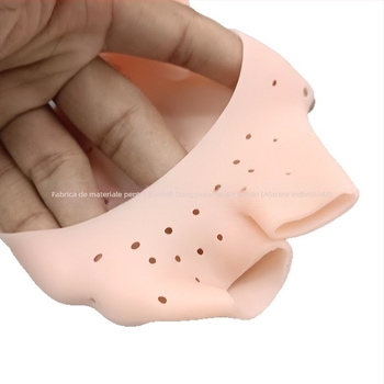 Șosete de tip boat cu deget deschis și silicon SEBS – respirante, separator de degete, anti-uzură, antiderapante, hidratante pentru piele