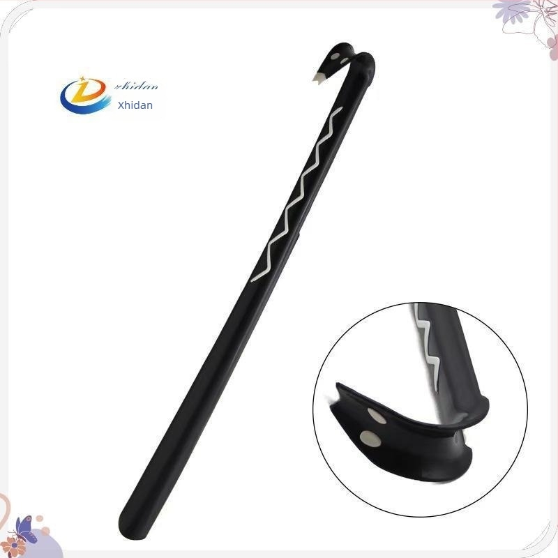 Shoehorn plastic cu mâner lung pentru uz casnic, ABS, grosime 2.0 mm, logo imprimat, personalizabil