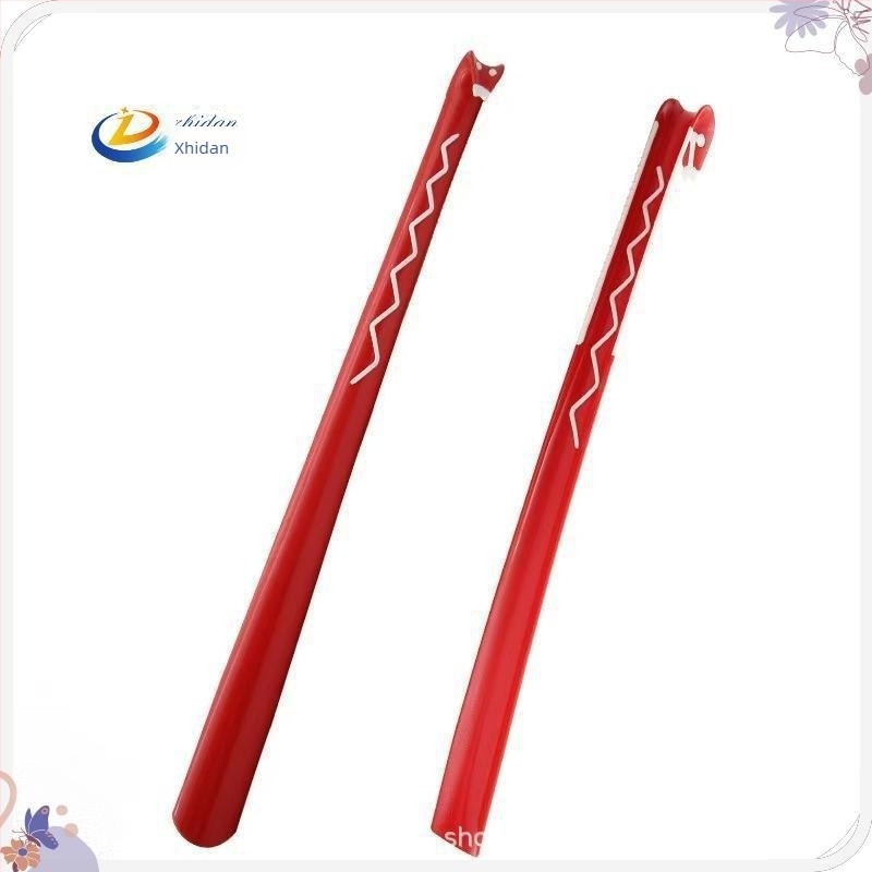 Shoehorn plastic cu mâner lung pentru uz casnic, ABS, grosime 2.0 mm, logo imprimat, personalizabil