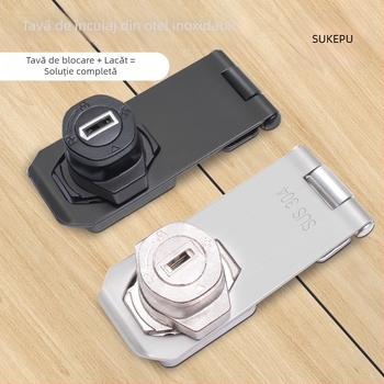 Încuietoare pentru frigider – fără găurire, anti-furt pentru frigidere comerciale; din oțel inoxidabil, fier și cupru pur; brand Sukop, model 2025.4.15, placă de încuire nouă; potrivită pentru mobilier.