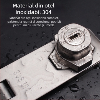 Încuietoare pentru frigider – fără găurire, anti-furt pentru frigidere comerciale; din oțel inoxidabil, fier și cupru pur; brand Sukop, model 2025.4.15, placă de încuire nouă; potrivită pentru mobilier.