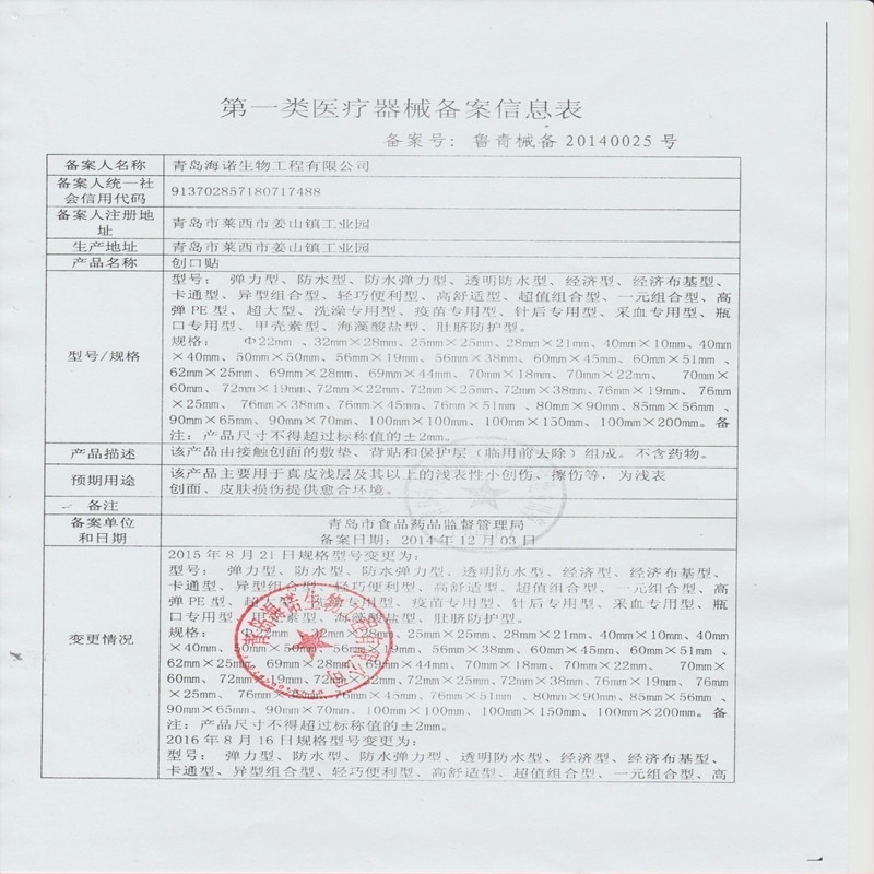 Haishi hainuo bandaj adeziv impermeabil respirabil, din bumbac, cu strat absorvent îngroșat, pentru utilizare universală