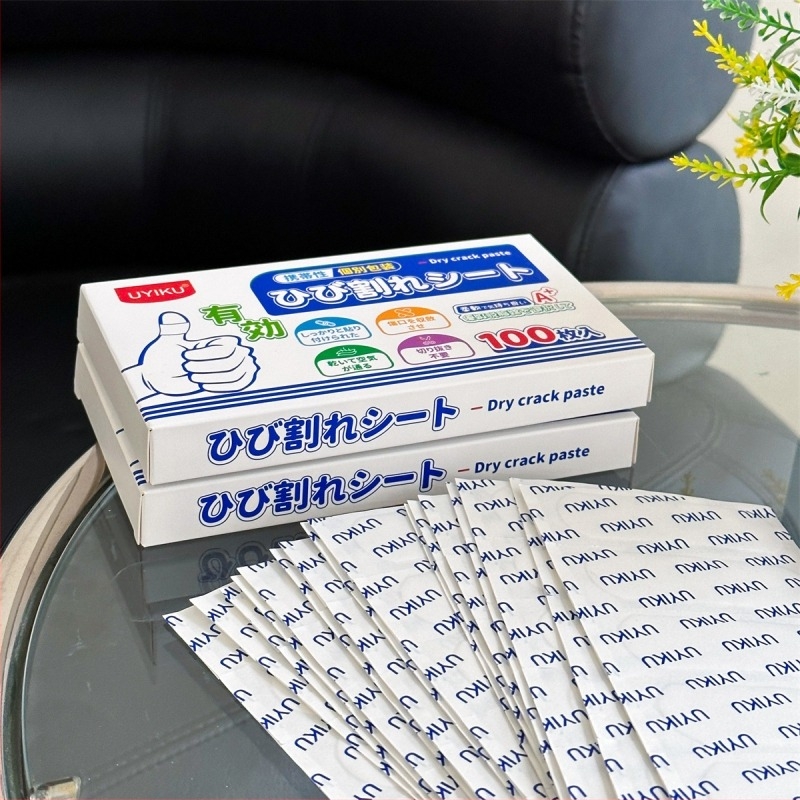 UYIKU-100 Plasturi pentru fisuri la mâini și călcâie – de unică folosință, protecție împotriva prafului, material textil, universal