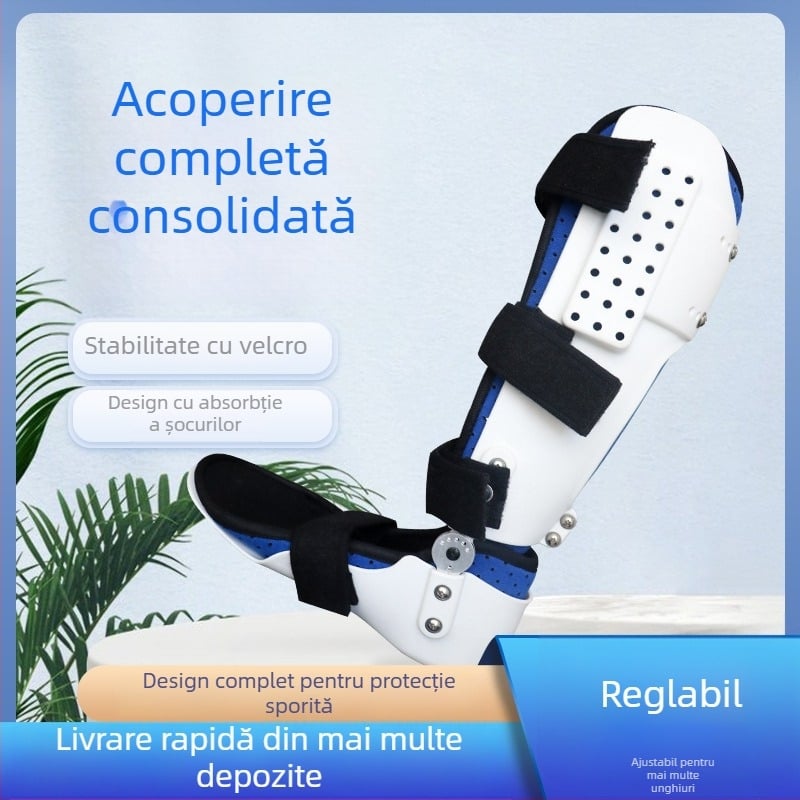 Corector pentru piciorul picat cu suport de inversie pentru gleznă — orteză pentru picior și gleznă, din țesătură compozită