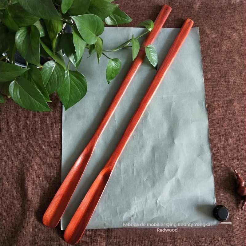 Shoehorn din lemn de mahon, brand Yongkai Wood Art – stil chinezesc