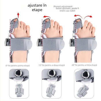 Corector pentru hallux valgus – Material: ABS, nylon, pad de silicon; Model: Toe corrector; Seria: Separator