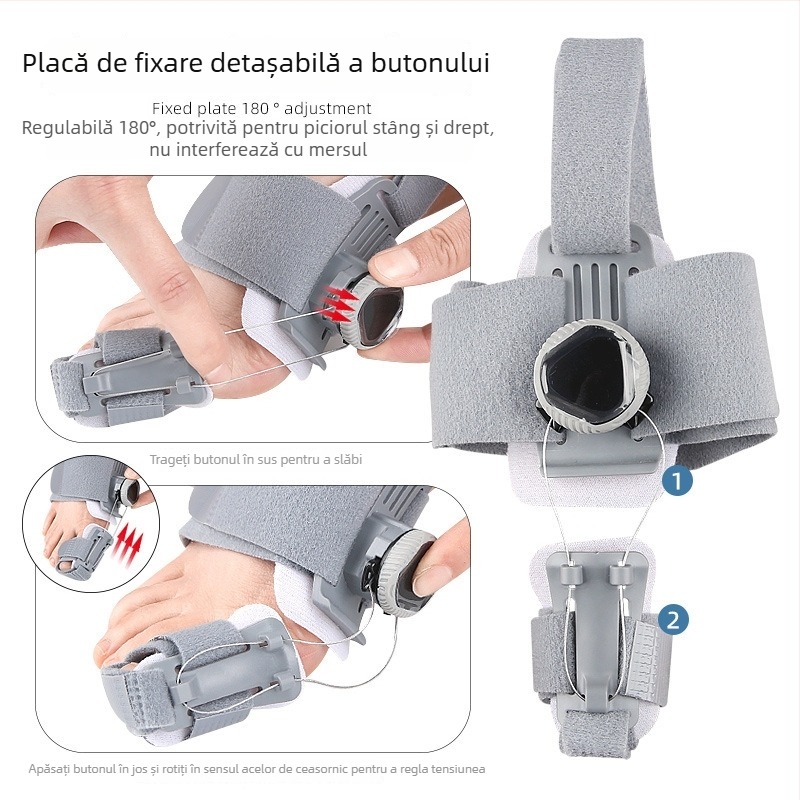 Corector pentru hallux valgus – Material: ABS, nylon, pad de silicon; Model: Toe corrector; Seria: Separator