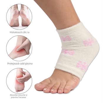 Set șosete gel gleznă cu gel hidratant și îngrijire exfoliantă pentru picioare; Model Anti-Friction, Brand Shulifa, Material: fir de pene, Stil: Half Socks, Daily Casual, Nr. HXB-087