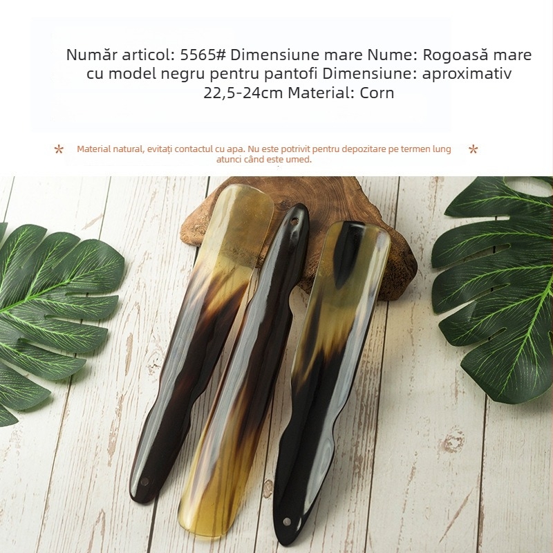 Lingură de încălțăminte din corn de yak, design ergonomic și simplu; Model: Mic/Mediu/Mare; Brand: Remembering qingsi