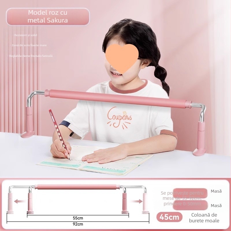 Corretor de postură din lemn pentru copii — primăvară, elevi de școală primară, corectarea poziției de scris și protecția viziunii