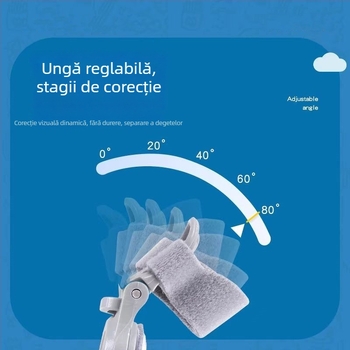 Ortóza Hallux valgus pentru degetul mare, reglabilă, unisex, utilizare nocturnă, material TPR