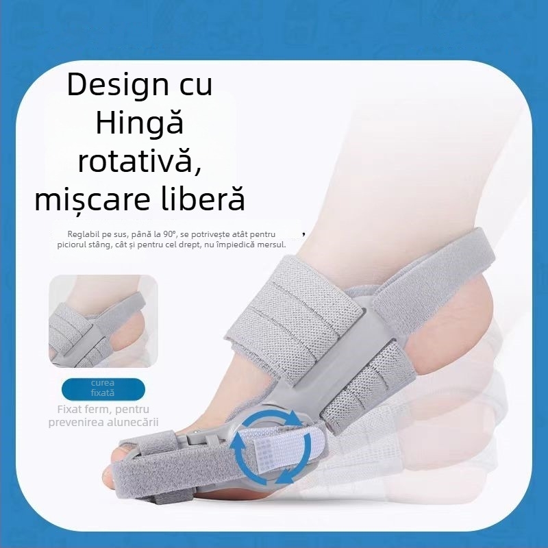Ortóza Hallux valgus pentru degetul mare, reglabilă, unisex, utilizare nocturnă, material TPR