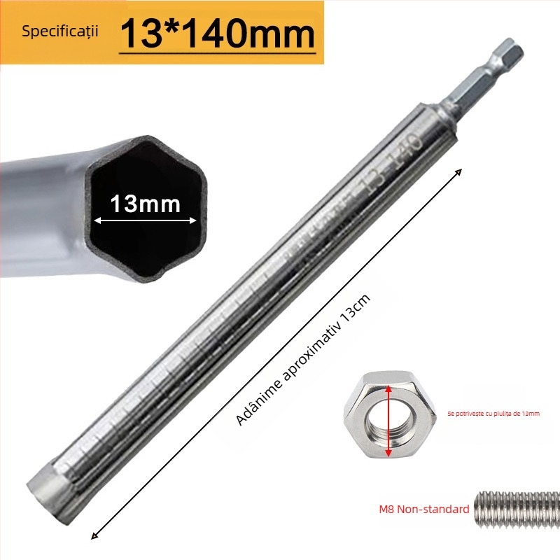 Cheie extinsă cu cap torx pentru nivelare, pentru șină de tavan din oțel ușor gol (Brand: Qian Qi; Import: Nu; Personalizare: Nu)