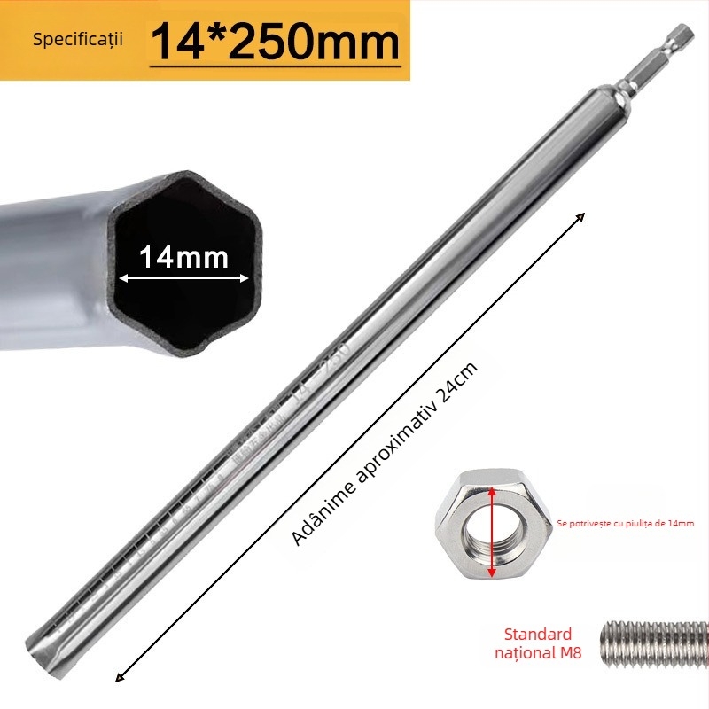 Cheie extinsă cu cap torx pentru nivelare, pentru șină de tavan din oțel ușor gol (Brand: Qian Qi; Import: Nu; Personalizare: Nu)