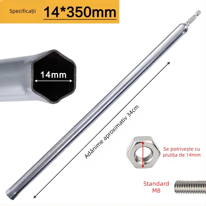 Cheie extinsă cu cap torx pentru nivelare, pentru șină de tavan din oțel ușor gol (Brand: Qian Qi; Import: Nu; Personalizare: Nu)