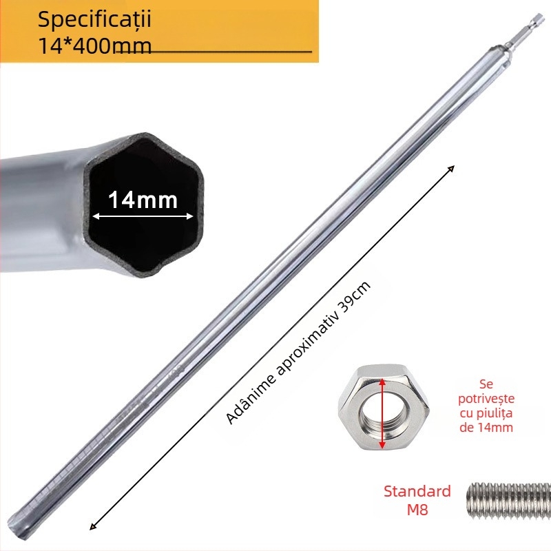 Cheie extinsă cu cap torx pentru nivelare, pentru șină de tavan din oțel ușor gol (Brand: Qian Qi; Import: Nu; Personalizare: Nu)