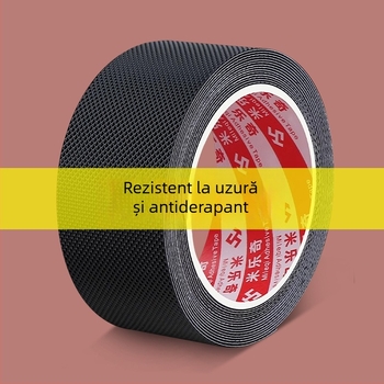 Bandă antiderupătoare Milky pentru scări, rezistentă la apă și uzură, grosime 0.15 mm, bază PEVA, adeziv pe bază de ulei, lungimi 1 m, 2 m sau 5 m, potrivită pentru vârstnici și copii