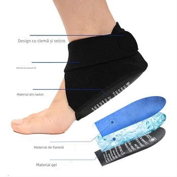 Manșon Gel pentru călcâi – Îngrijire a piciorului, reglabil, compresie rece/cal dă, rezistent la abraziune, susține osteofitul și fascia plantară | Model HXB-208, Brand Shulifa