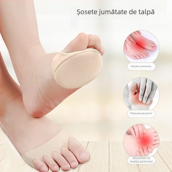 Pad de antepicior pentru pantofi – talpă internă care absoarbe umezeala, talpă frontală anti-derapare, Model 7018, potrivit pentru încălțăminte sport, piele, bot, casual și de lucru