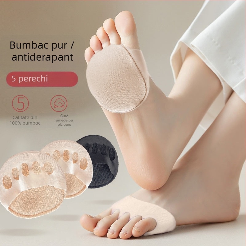 Pad de antepicior pentru pantofi – talpă internă care absoarbe umezeala, talpă frontală anti-derapare, Model 7018, potrivit pentru încălțăminte sport, piele, bot, casual și de lucru