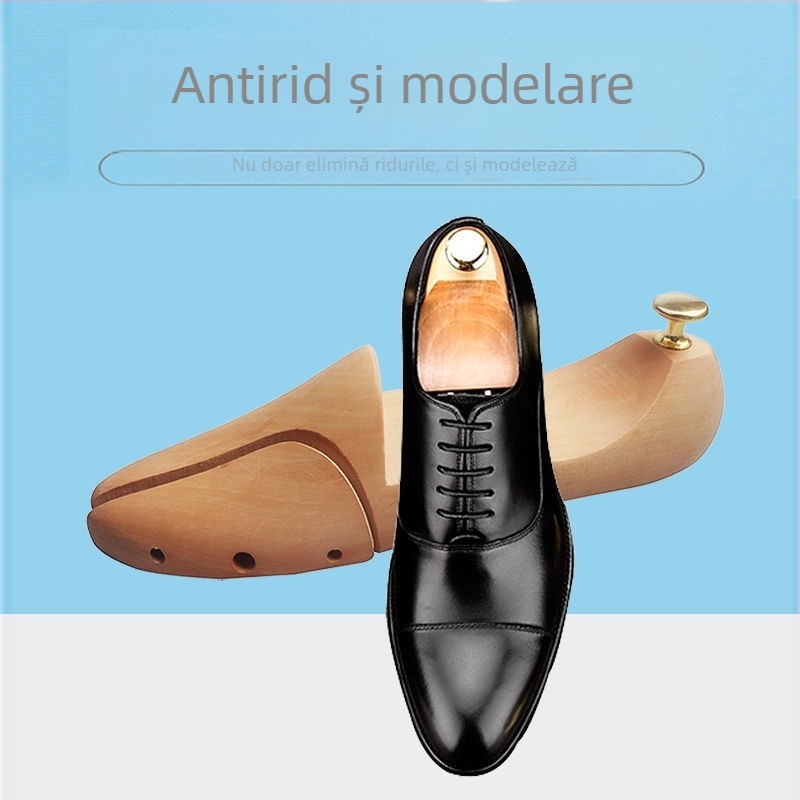 Tanchen Formă de pantofi din lemn, extensor reglabil pentru sneakers, pantofi din piele și casual, anti-pliere și anti-deformare, unisex