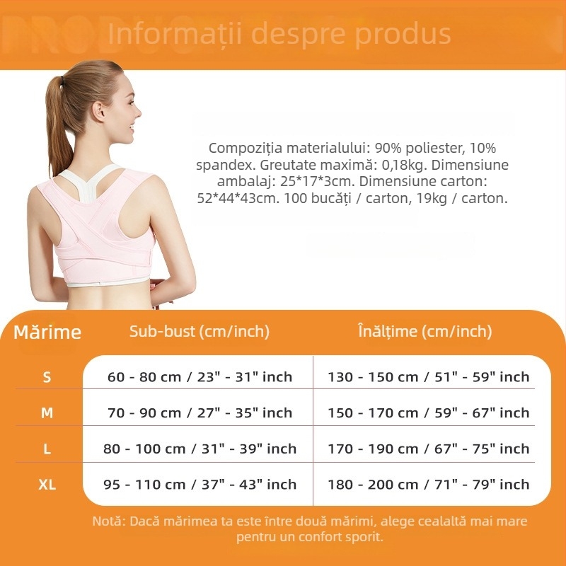 Corector de postură cu umeri deschiși, unisex, Model Y02, Pulan's, FDA certificat