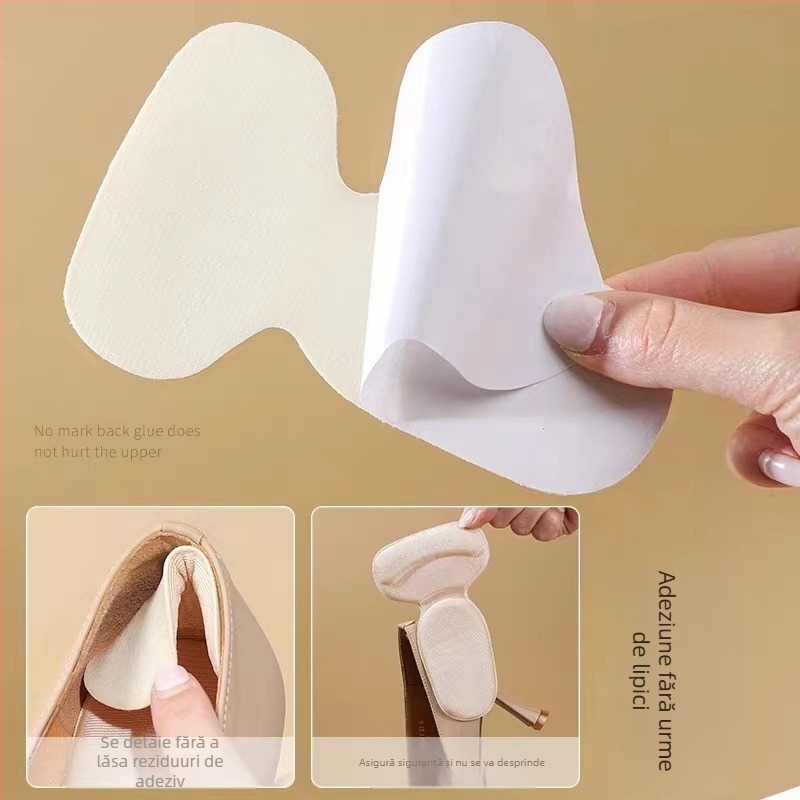 Perne de călcâi dual-funcționale cu burete, autoadezive în formă de T, Jade Flower, pentru toate anotimpurile, pentru adidași, pantofi din piele și botine