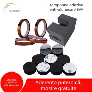 Tălpi rotunde din spumă EVA, autoadezive, antiderapante cu strat de cauciuc siliconat