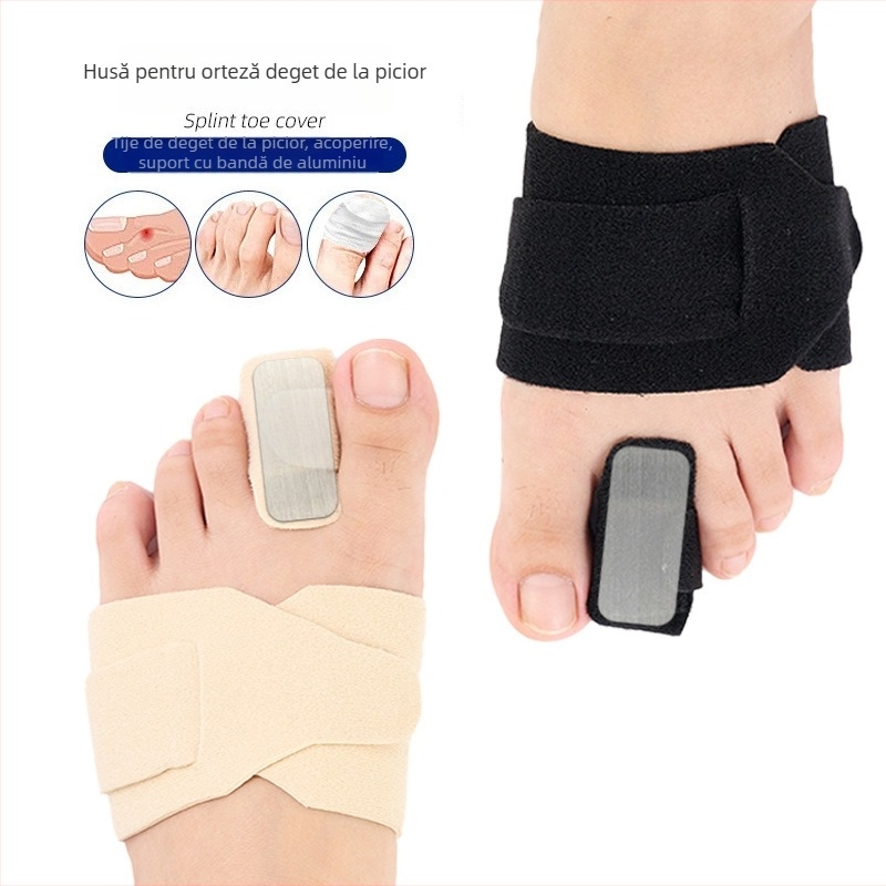 Manșetă deget la picior cu compresie reglabilă – protector Hallux Valgus cu suport din placă de aluminiu, separator de degete, brand Shulivan, model HXB-160