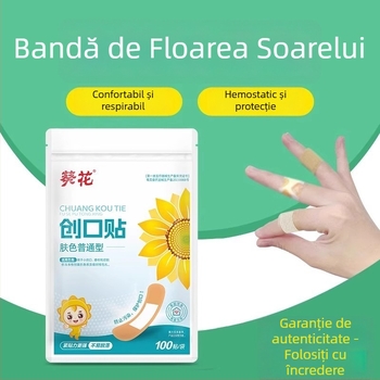 Sunflower bandaj respirabil pentru adulți și copii, țesătură elastică, steril, 20 de plasturi